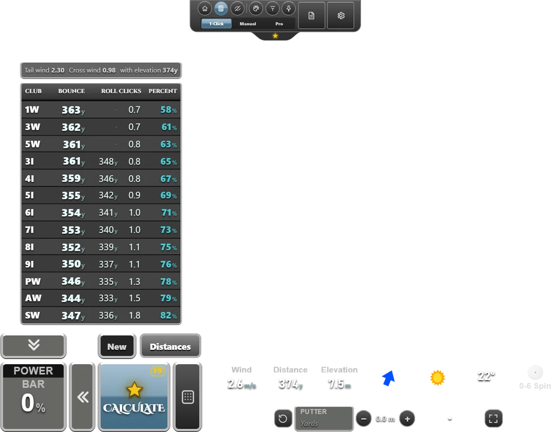 Calculator in the game's color themes: Black