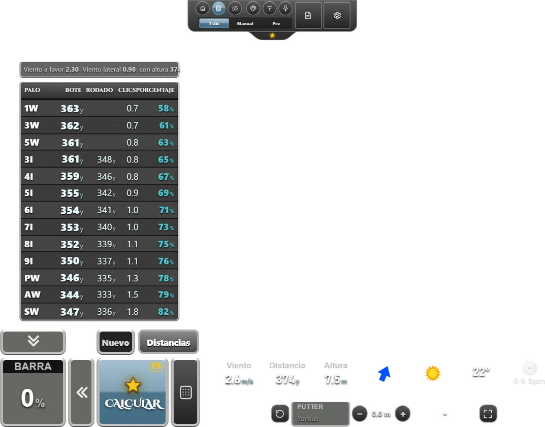 Calculadora en los temas de color del juego: Negro